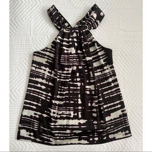 Ann Taylor - XS - Silk Halter Blouse with back twist detail